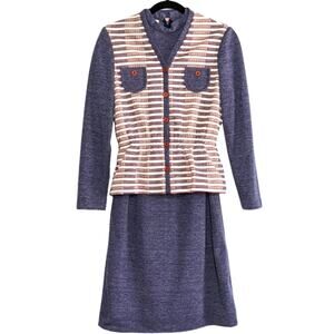 Miss Donna dress vintage 80s dress jacket and belt size 10